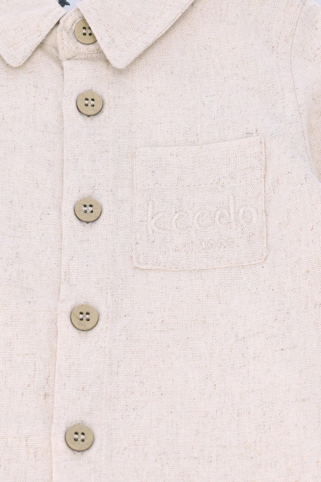 Keedo Baby Boys Formal Shirt - Oatmeal