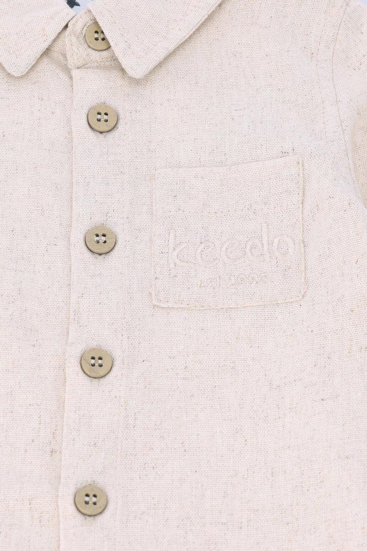 Keedo Baby Boys Formal Shirt - Oatmeal