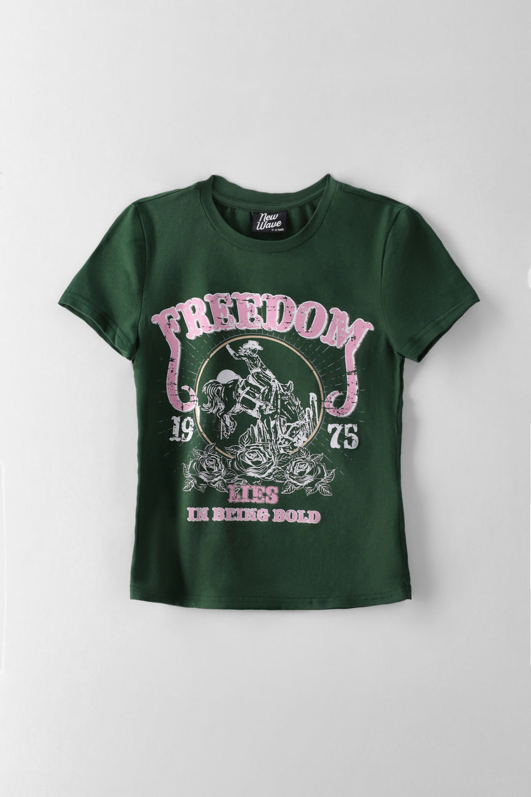Girls Western Fitted Tee - Green