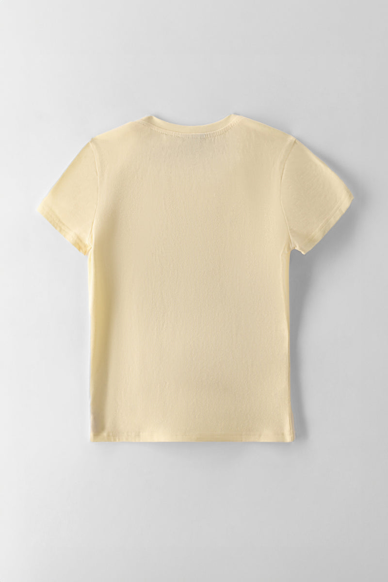 Girls Gelato Fitted Tee - Cream
