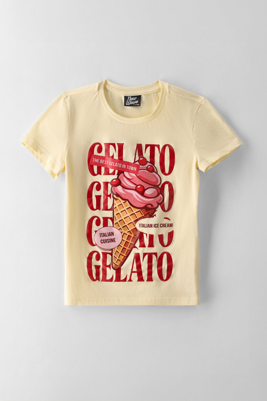 Girls Gelato Fitted Tee - Cream