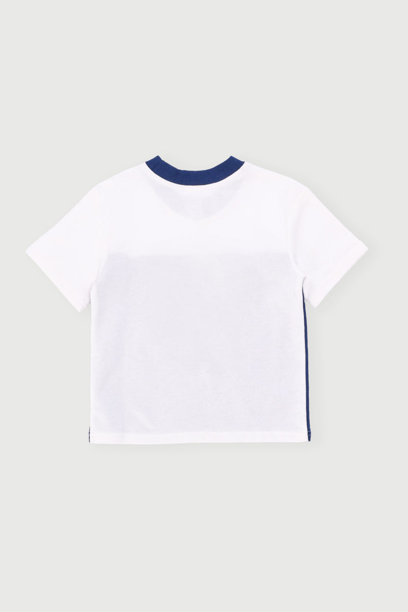 Pre-Boys Colourblock Fleece Sports Tee - Blue