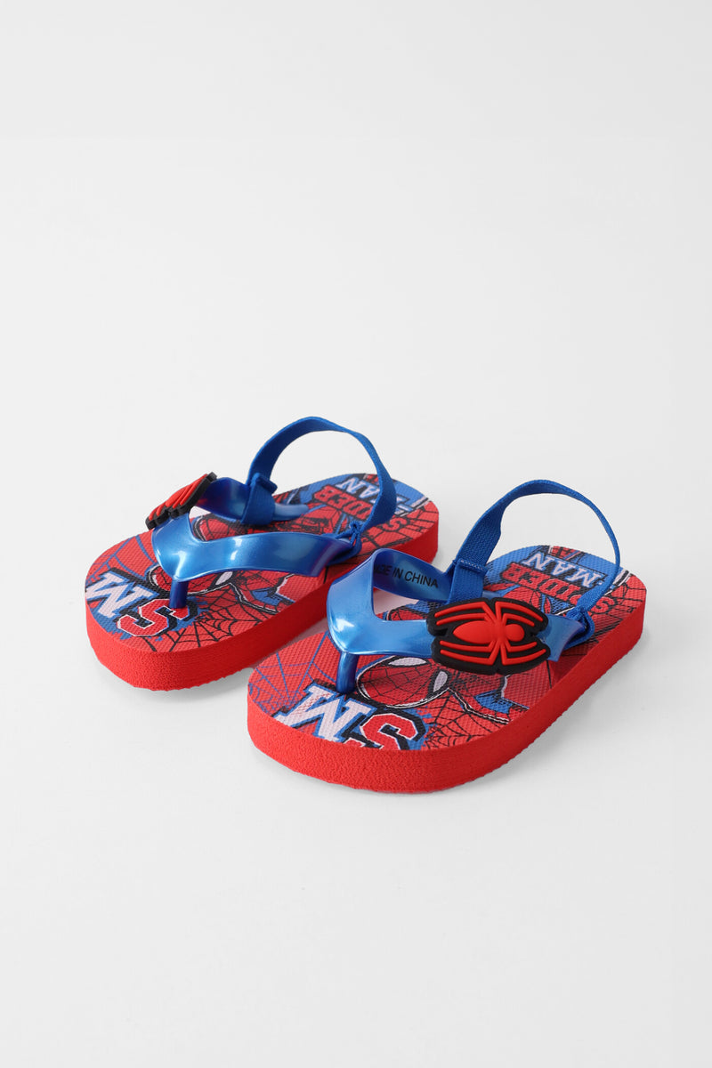 Pre-Boys Spiderman Flip Flop - Blue/Red