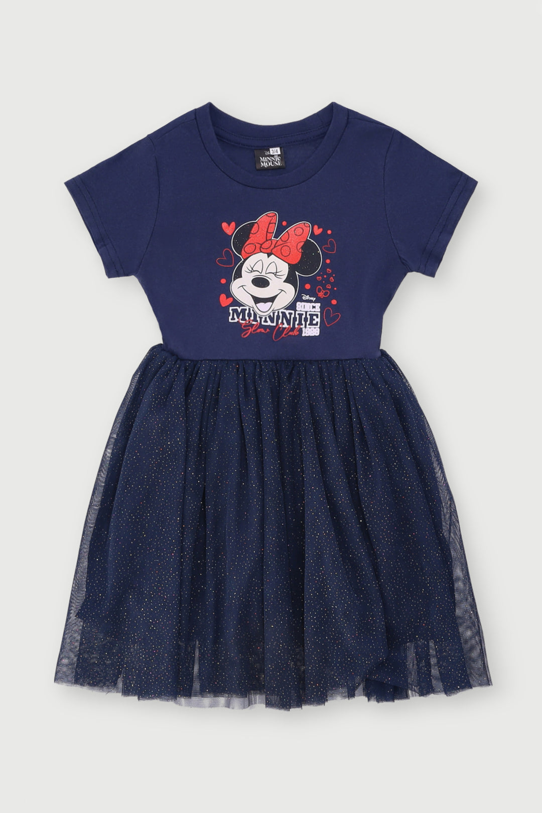 Pre-Girls Minnie Party Mesh Dress - Navy