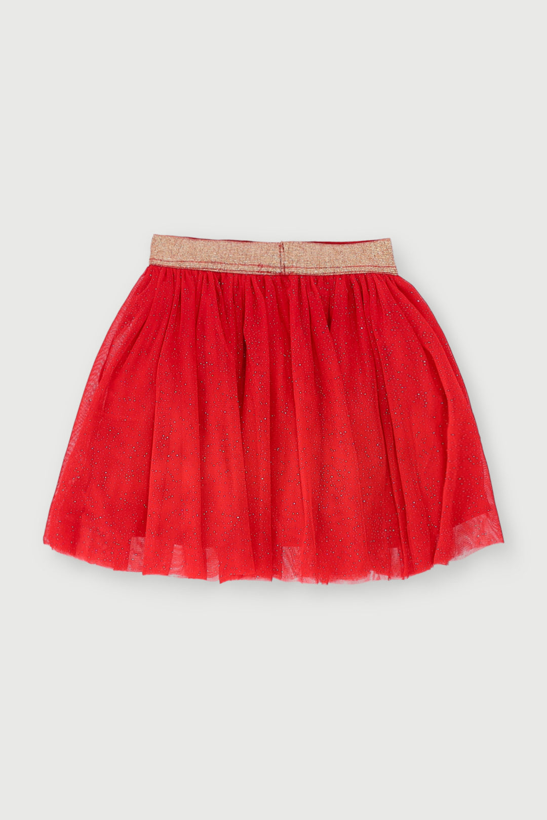 Pre-Girls Minnie Glitter Mesh Skirt - Red