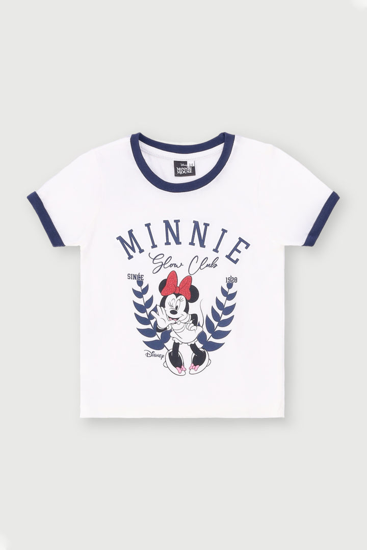 Pre-Girls Minnie Ringer Tee - Cream