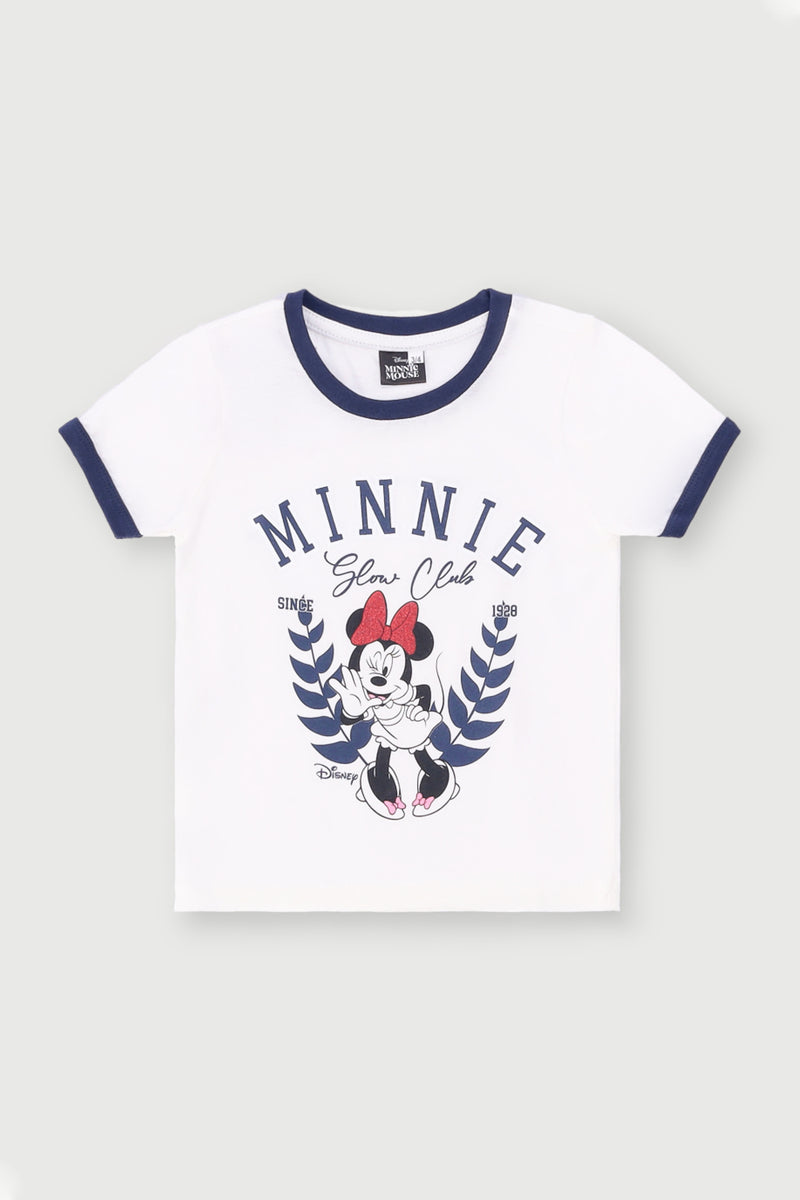 Pre-Girls Minnie Ringer Tee - Cream