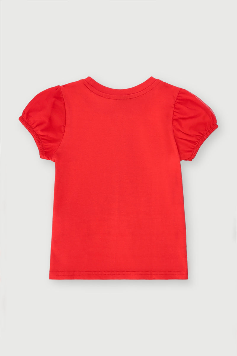 Pre-Girls Minnie Fashion Tee - Red
