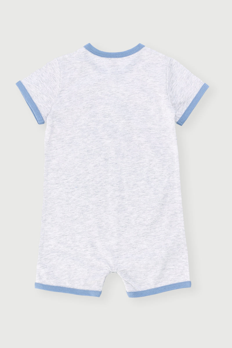 Baby Boys Just A Boy Romper - Smokey Blue