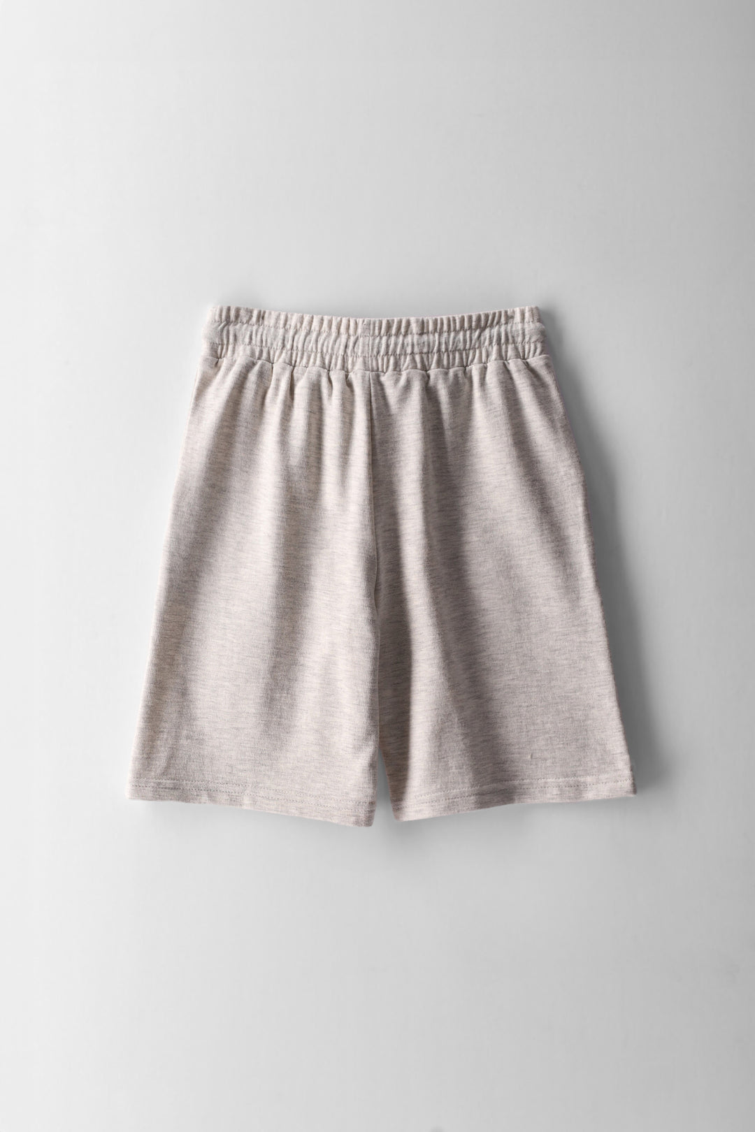 Boys Print Fleece Short - Oatmeal Melange