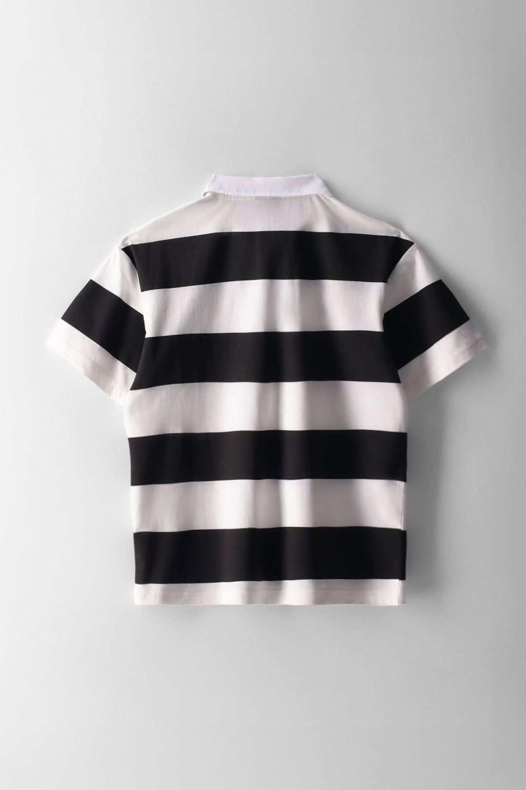Boys Stripe Young Leaders Polo Shirt - Black/Cream