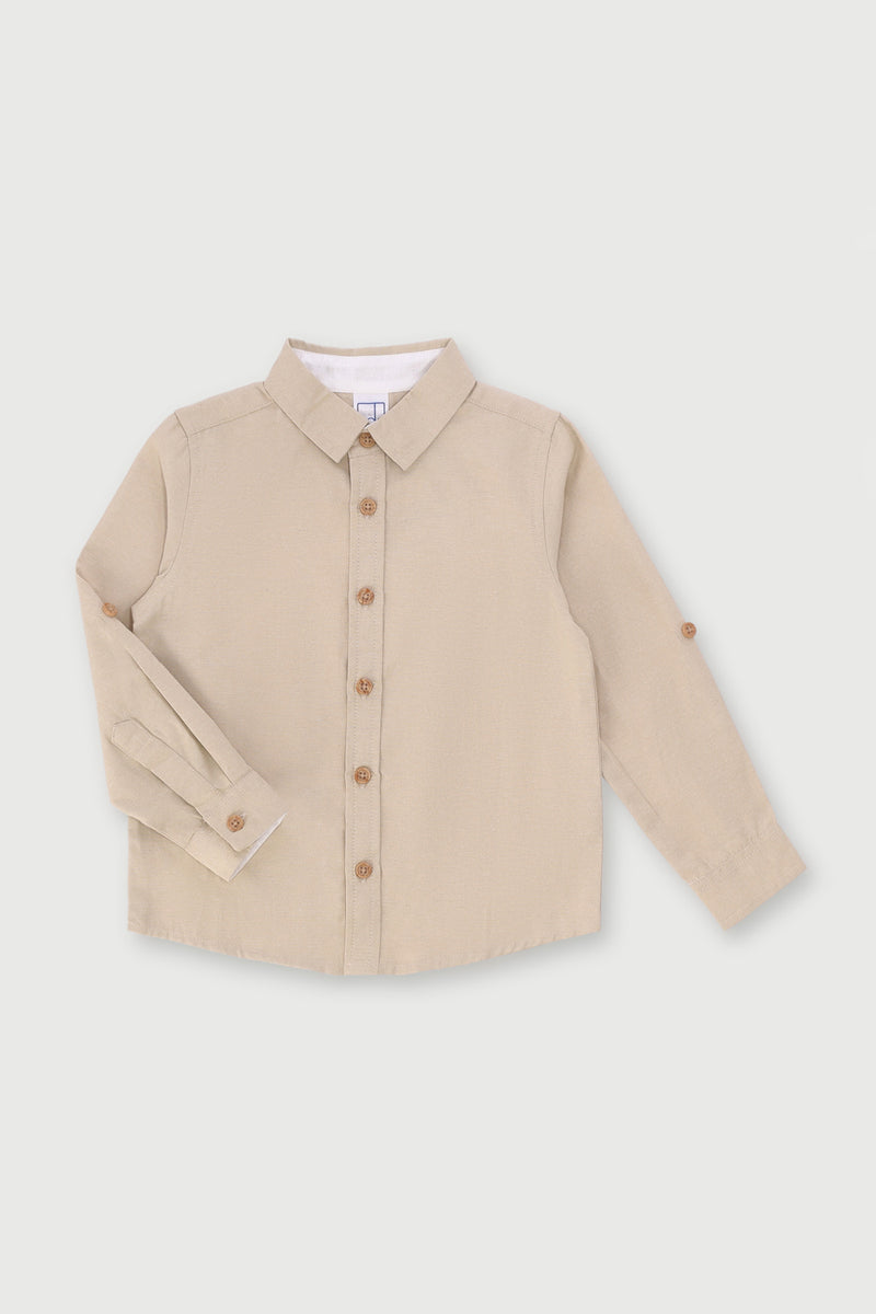 Pre-Boys Oxford Shirt - Stone