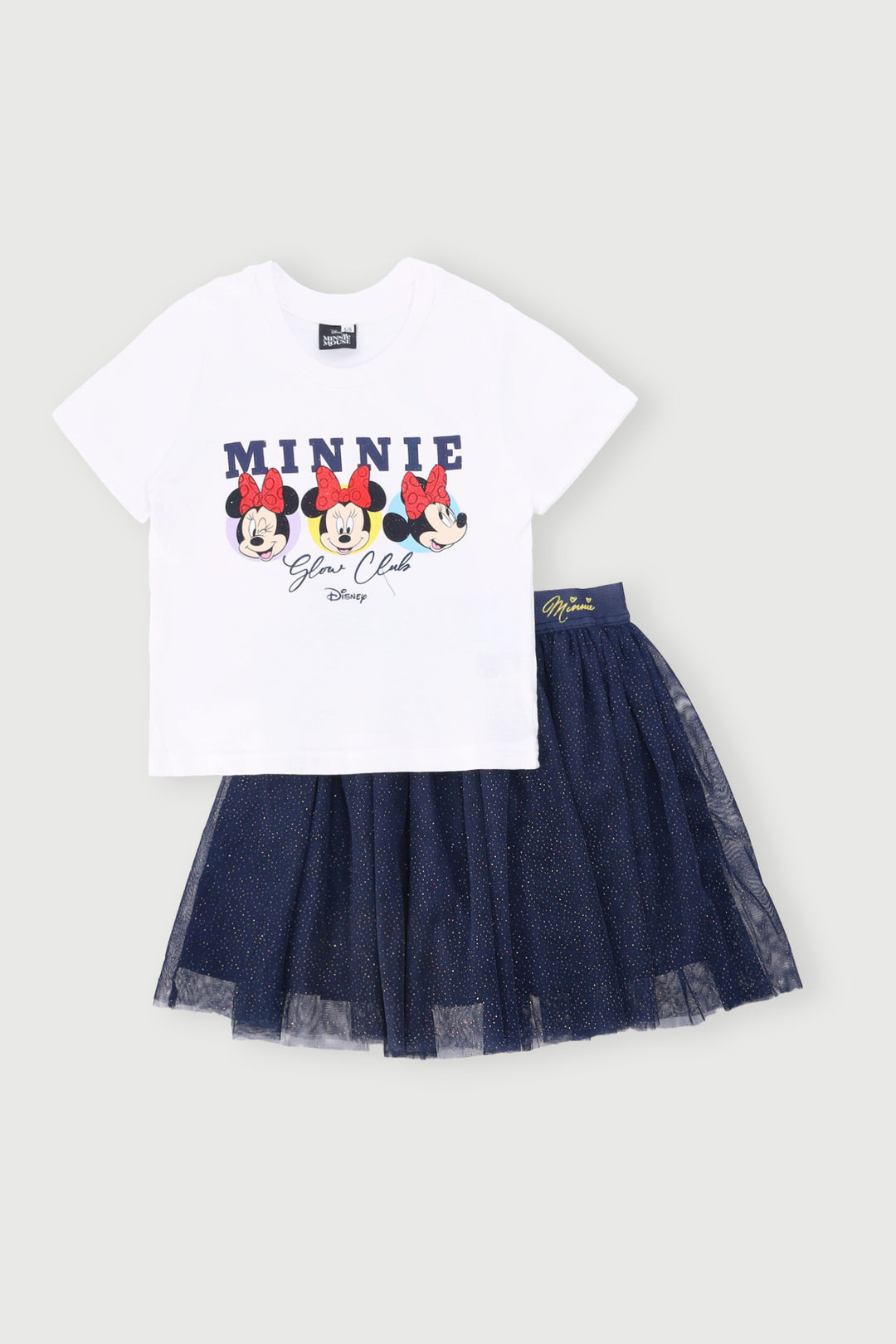Pre-Girls Minnie Set - Navy/White