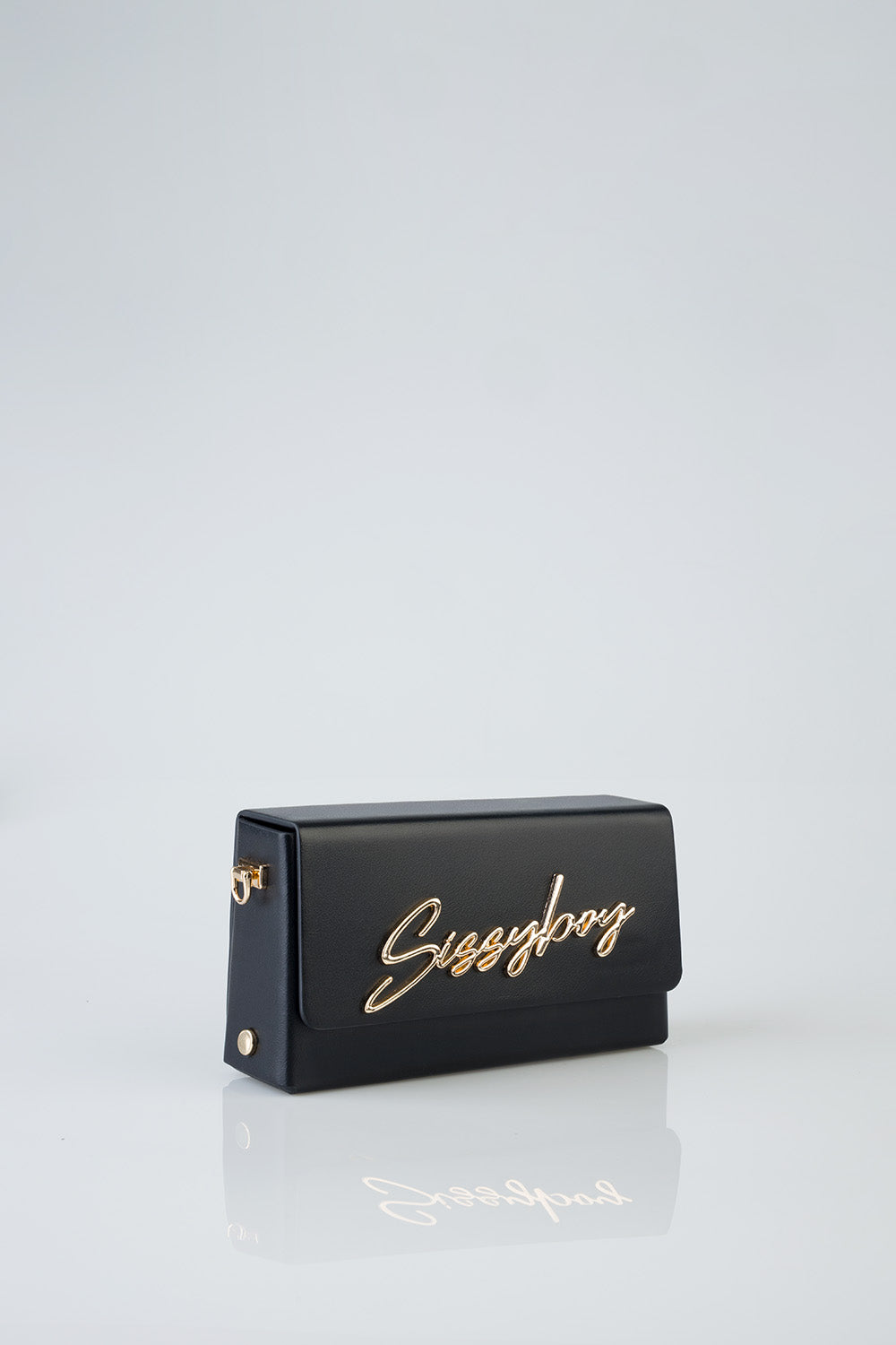 Belt Strap & Front Flap Detail Pauline Handbag - Black