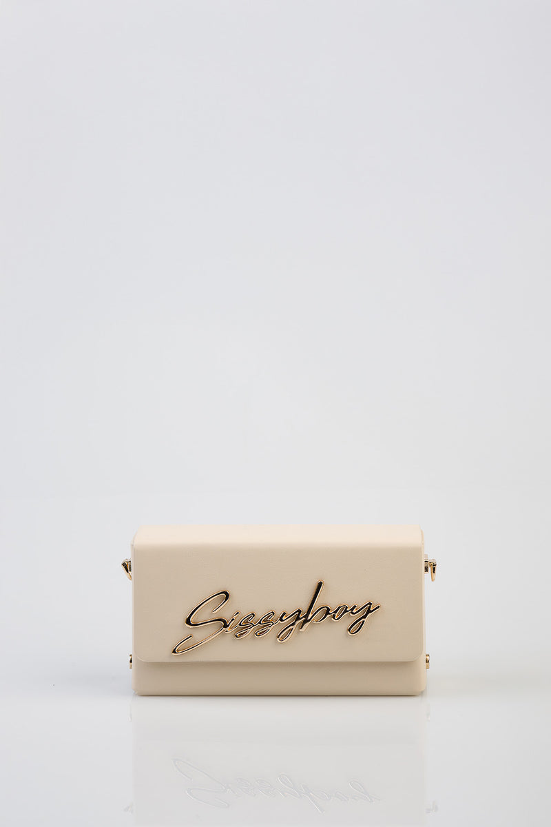 Belt Strap & Front Flap Detail Pauline Handbag - Ecru