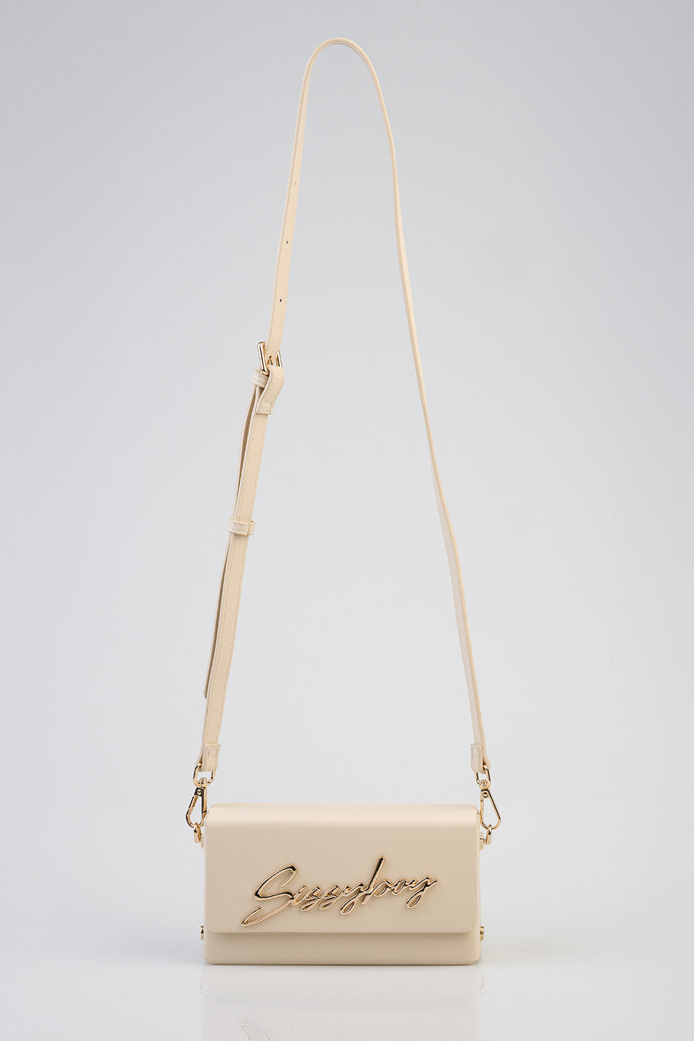 Belt Strap & Front Flap Detail Pauline Handbag - Ecru