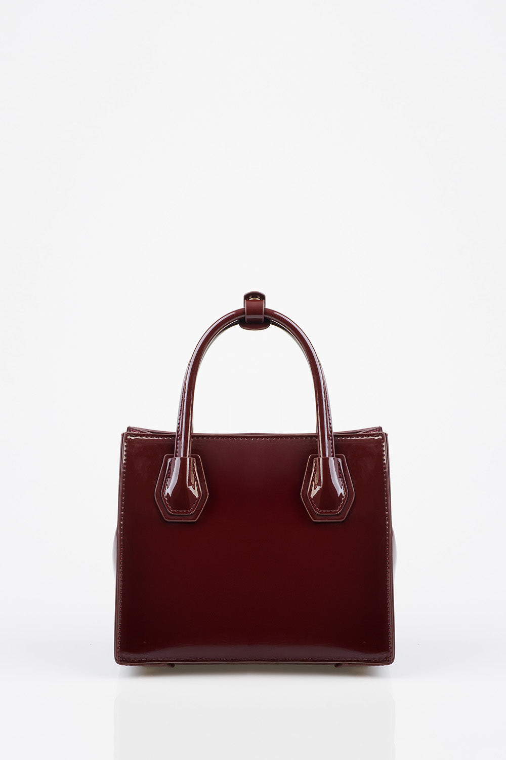 Miriam Handbag Patent Fabric Medi Tote - Burgundy