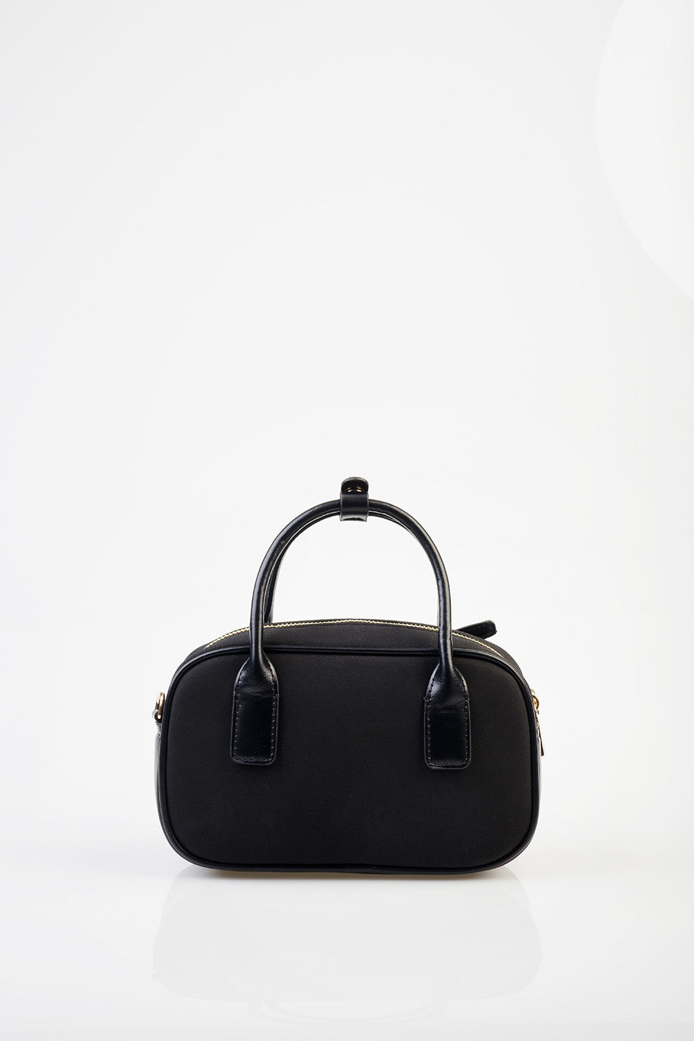 Zoe Bowler Handbag With Front Clip Detail & Mini Bow - Black