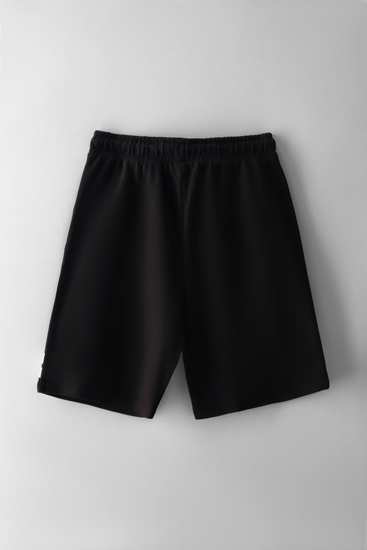 Boys Stripe Fleece Short - Black