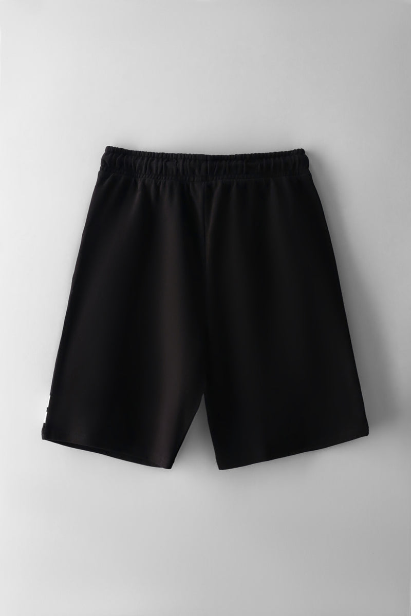 Boys Stripe Fleece Short - Black