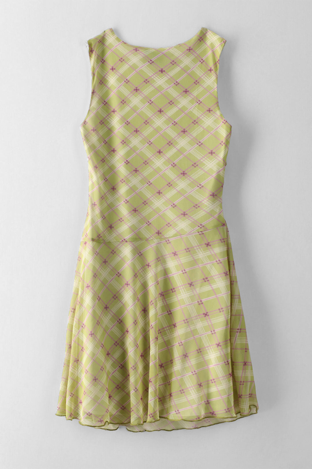 Girls Hankey Hem Mesh Dress - Multi
