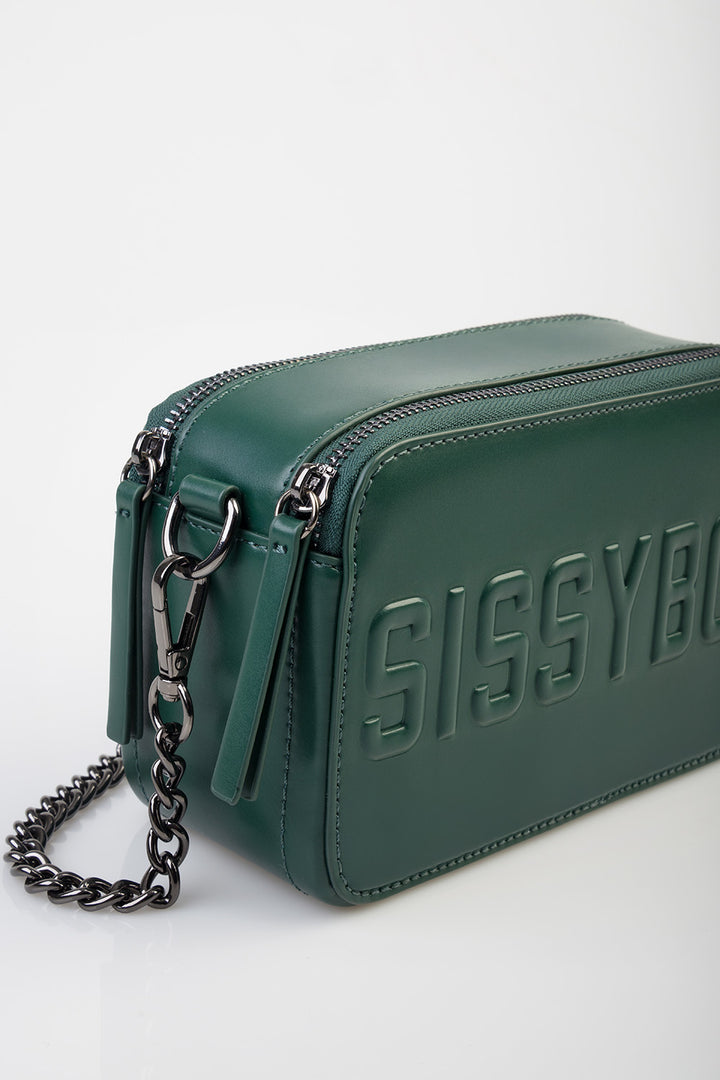 Camera Handbag With Embossed Logo Print - Teal