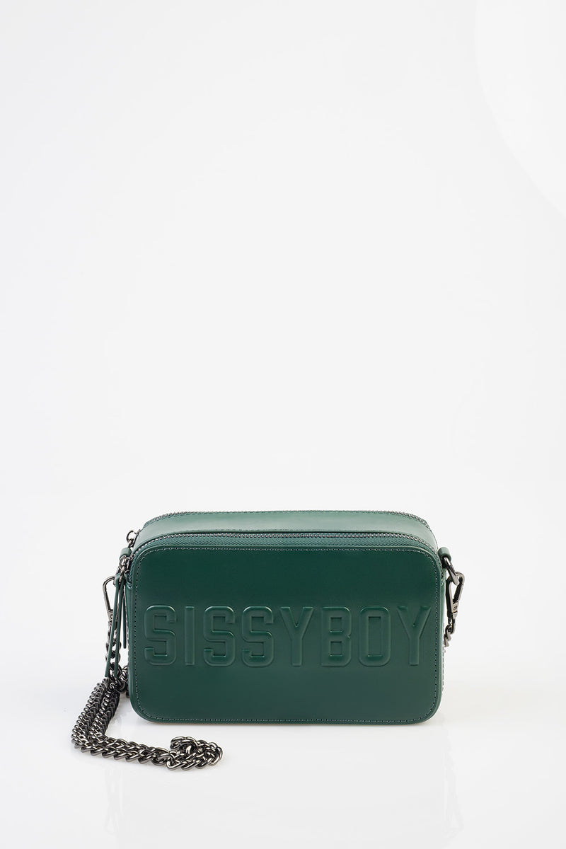 Camera Handbag With Embossed Logo Print - Teal