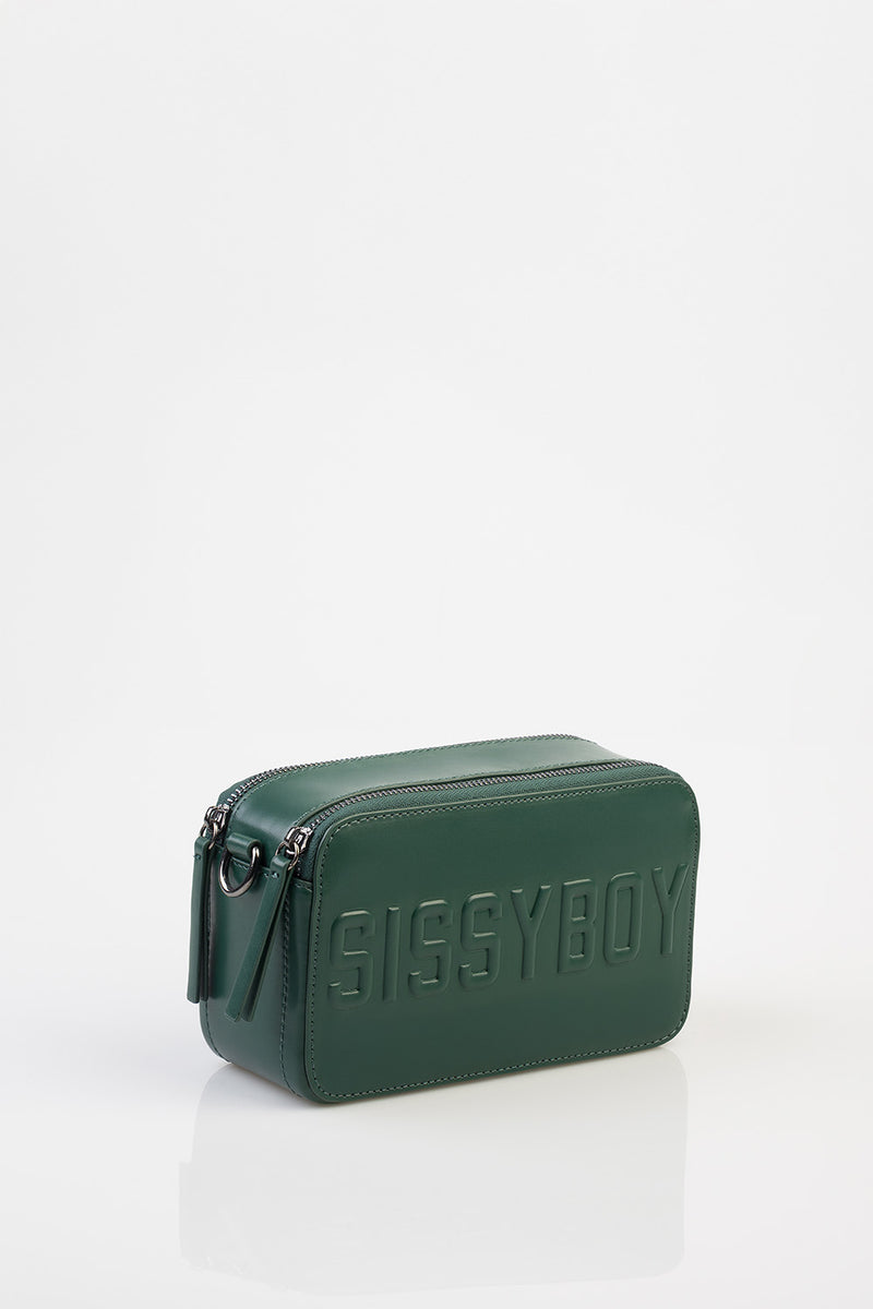 Camera Handbag With Embossed Logo Print - Teal
