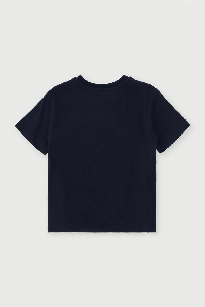 Pre-Girls Isla Embroidered Tee - Navy