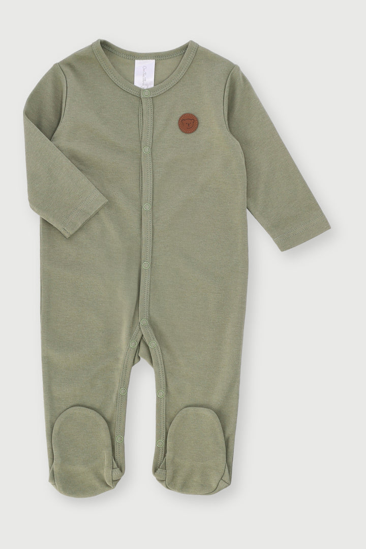 Baby Boys Long Sleeve Basics Sleepsuit - Fatigue
