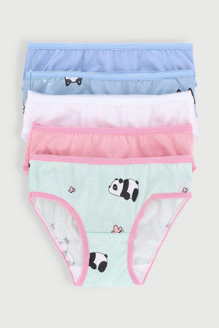 Pre-Girls 5 Pack Kitty Panties - Blue