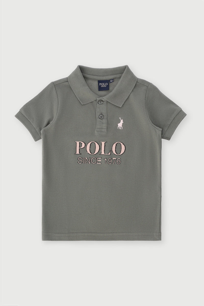 Pre-Boys Ayden Printed Golfer - Olive