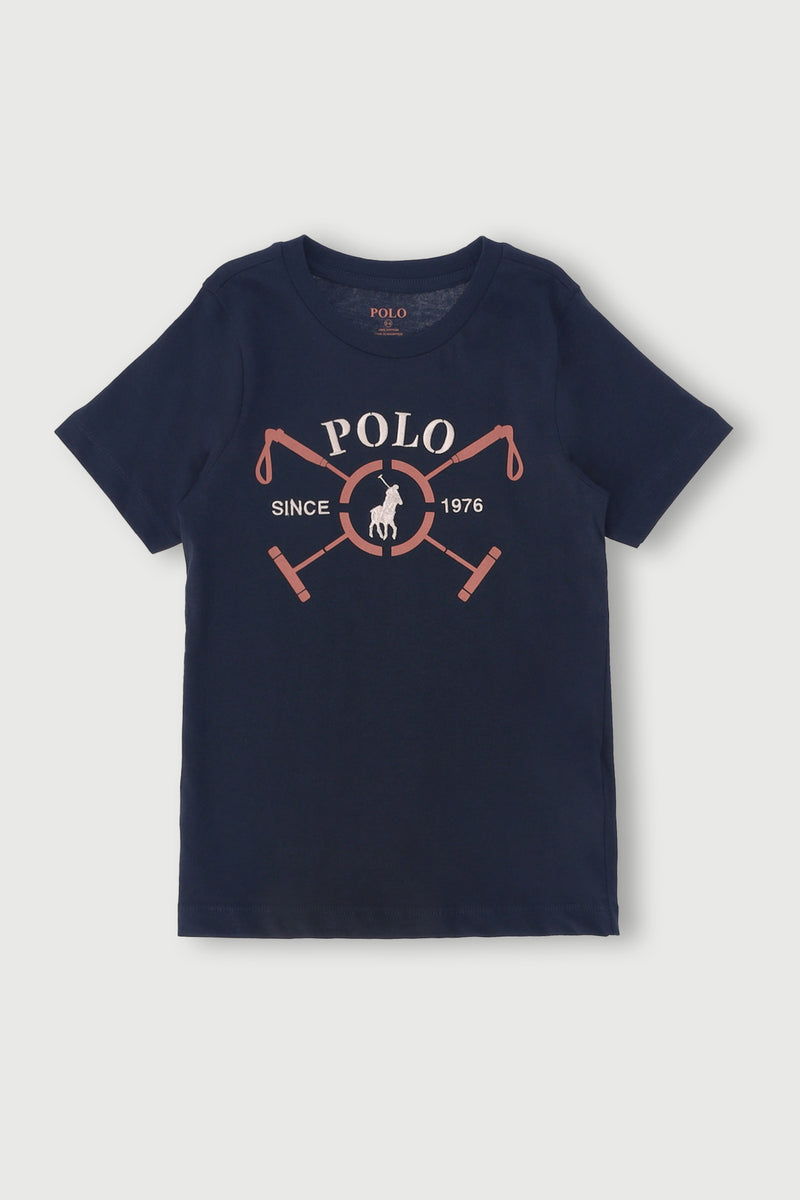 Pre-Boys Luke Polo Stick Tee - Navy