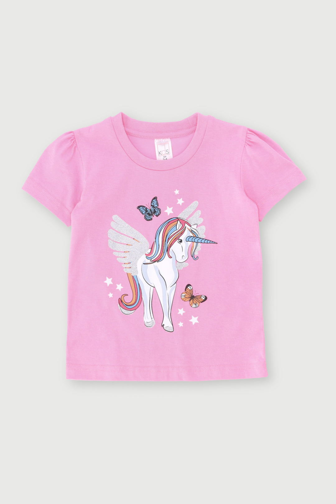 Pre-Girls Short Sleeve Unicorn Tee - Pink