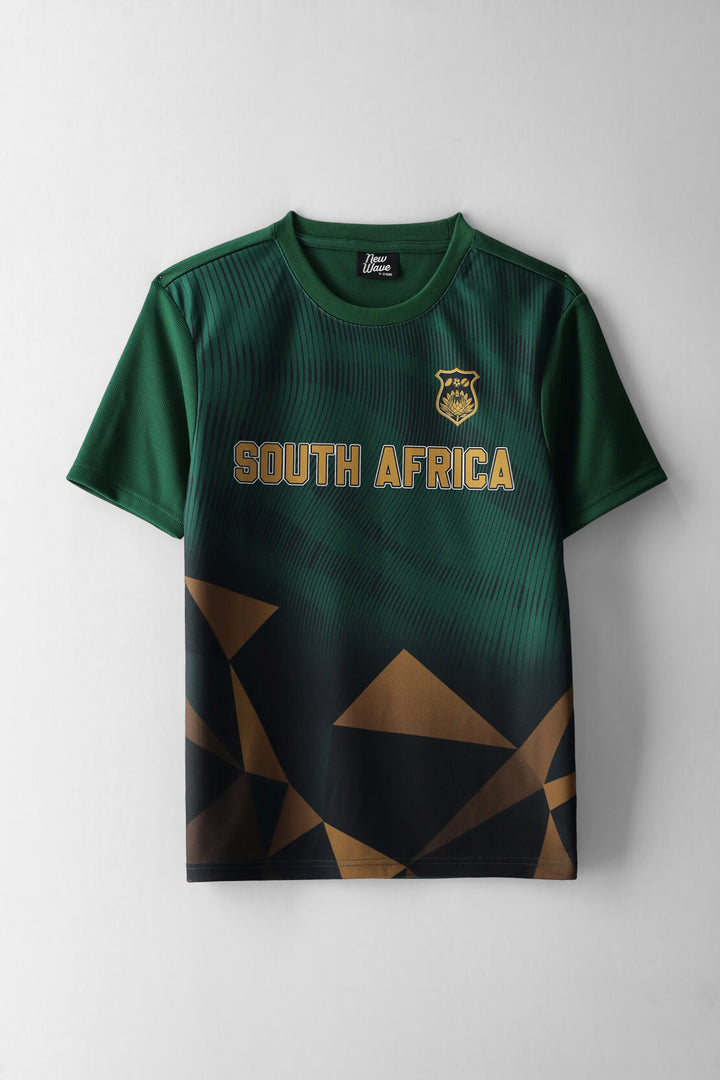 Boys South Africa Supporters Sports Tee - Green