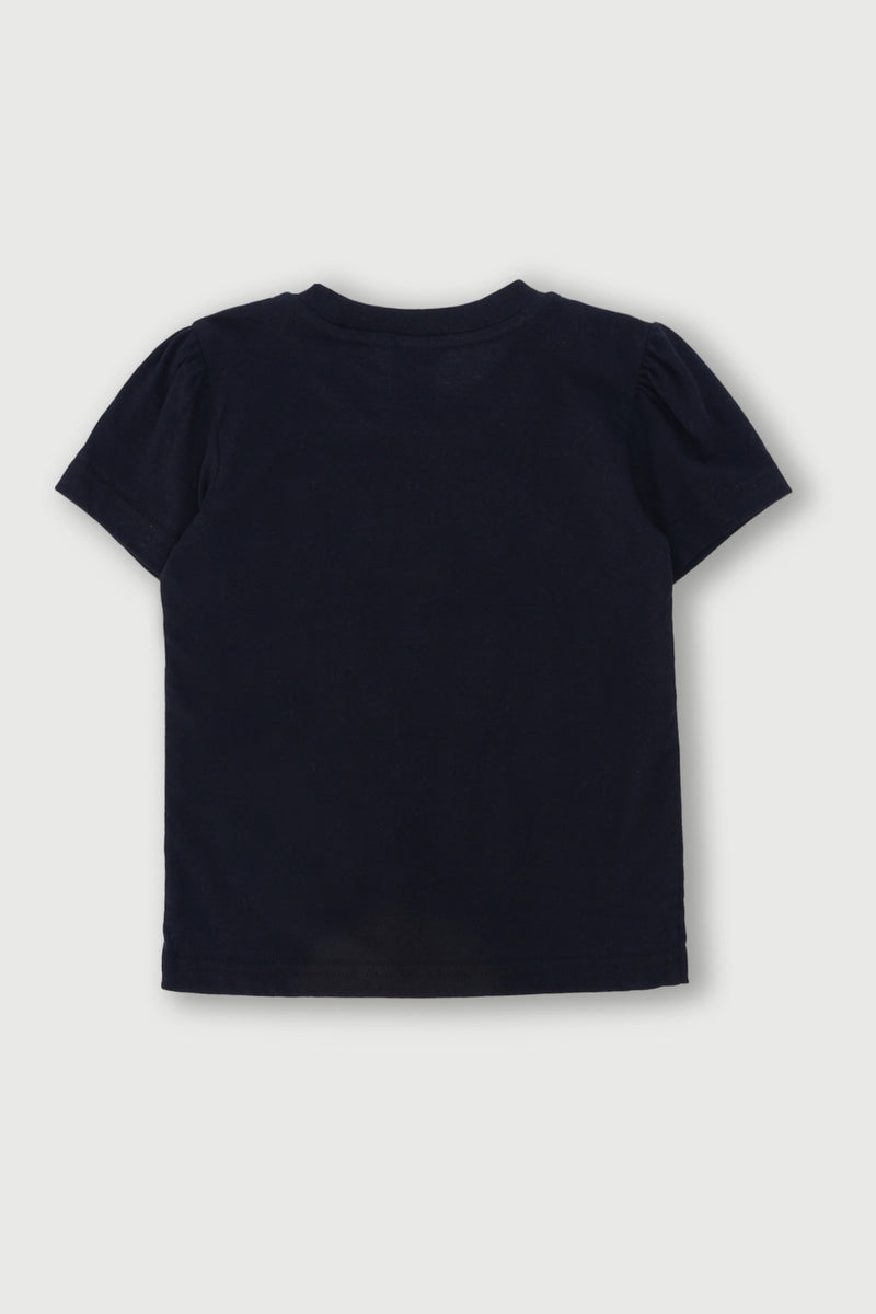 Pre-Girls Hello Spring Tee - Black