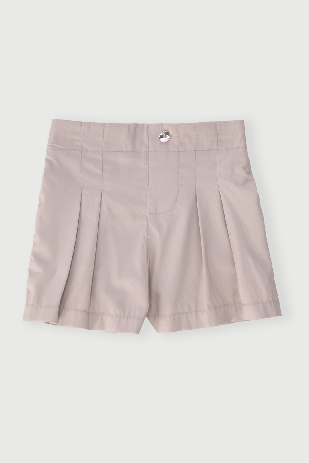 Pre-Girls Pleated Twill Shorts - Stone
