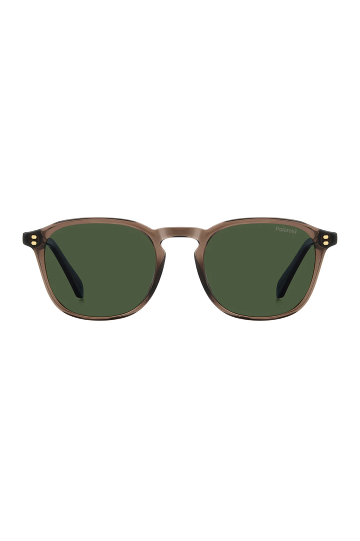 Round Brown Frame - Green