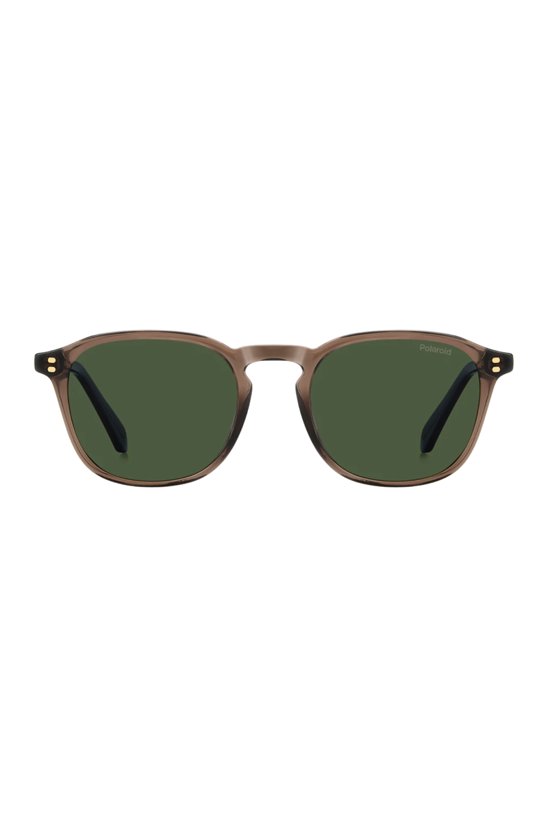 Round Brown Frame - Green