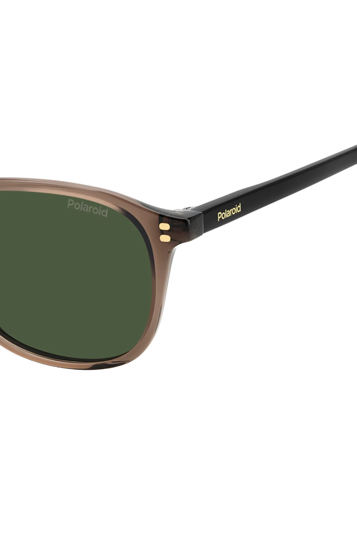 Round Brown Frame - Green
