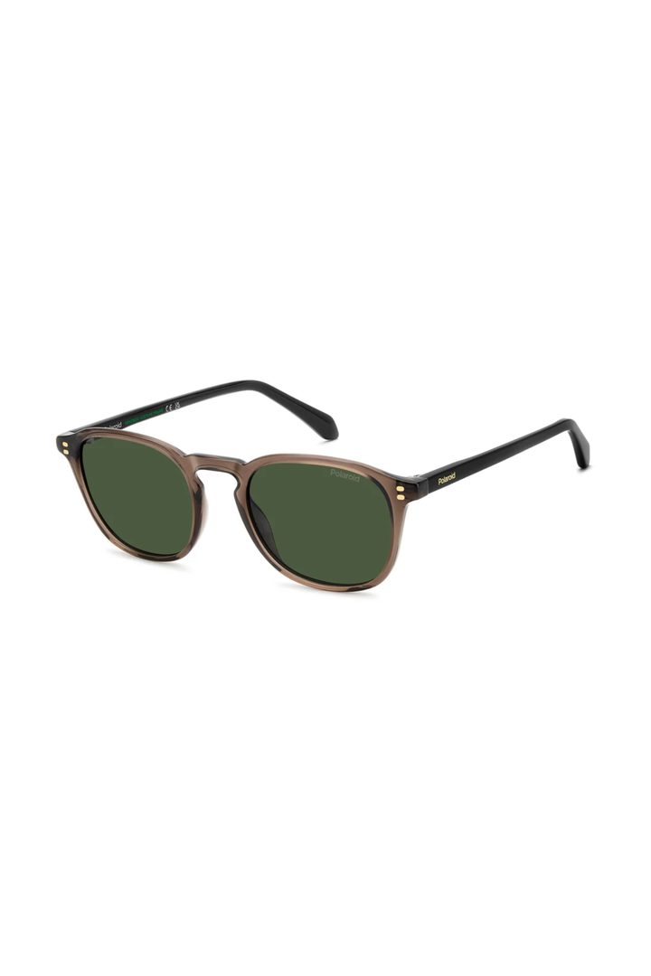 Round Brown Frame - Green