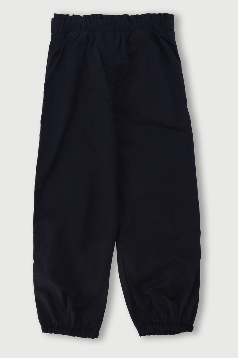 Pre-Girls Paperbag Belt Twill Pants - Black