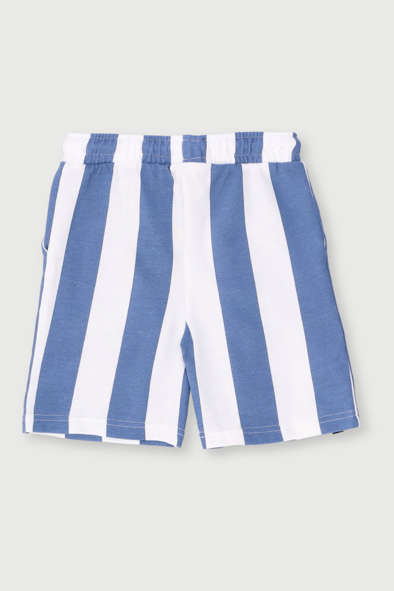 Pre-Boys Sonic Stripe Fleece Short - White