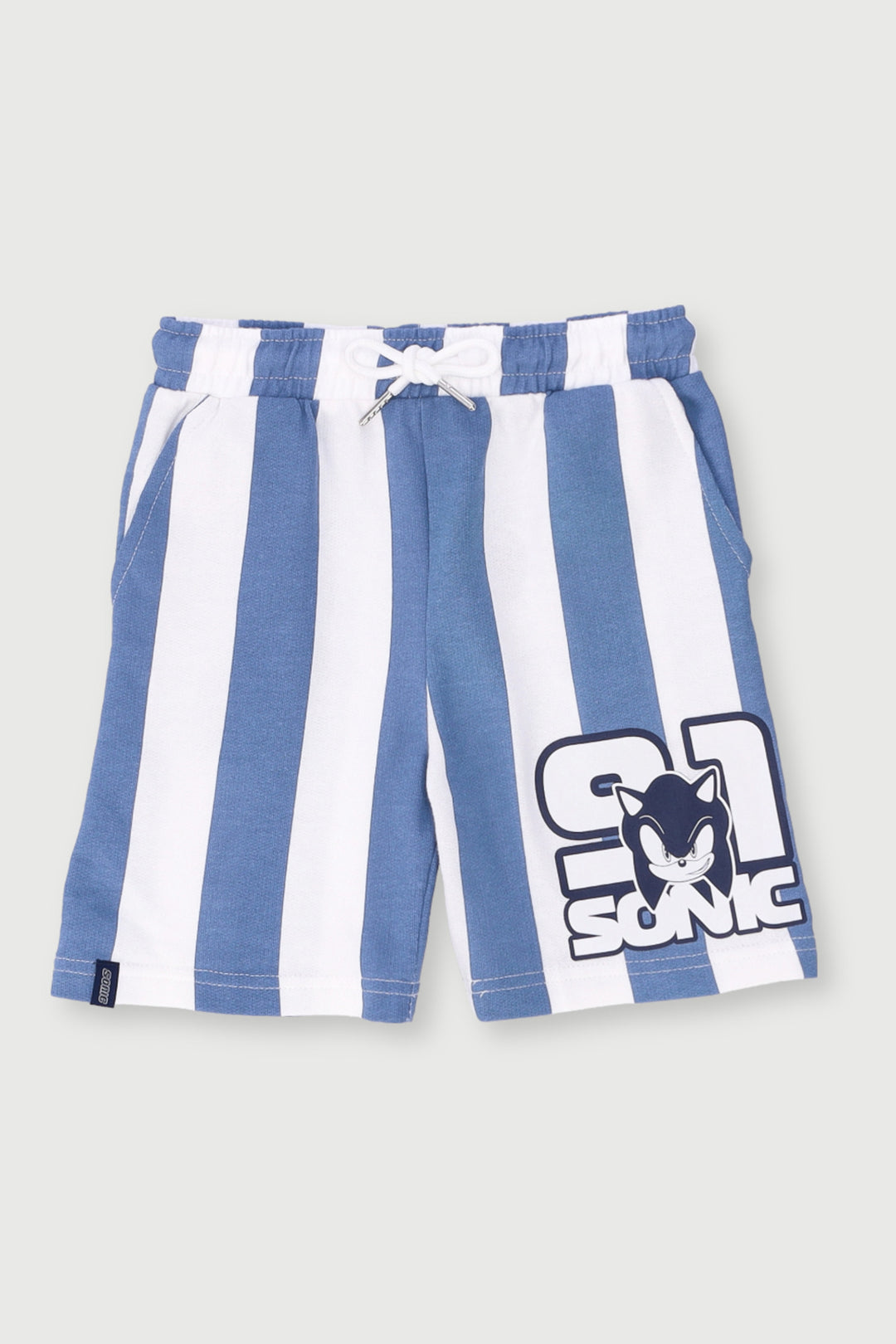 Pre-Boys Sonic Stripe Fleece Short - White