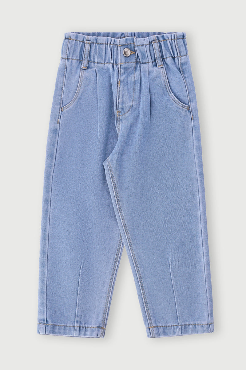 Pre-Girls Heart Pockets Denim - Light Wash
