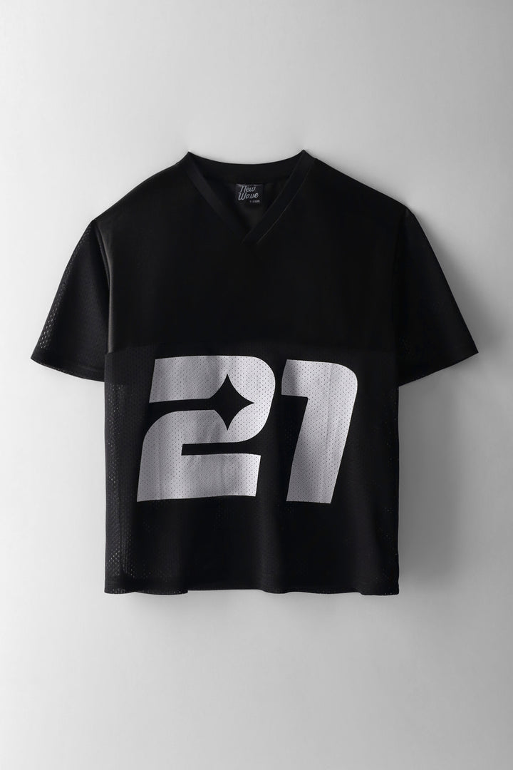 Girls Black Star Chaser Baseketball Shirt - Black