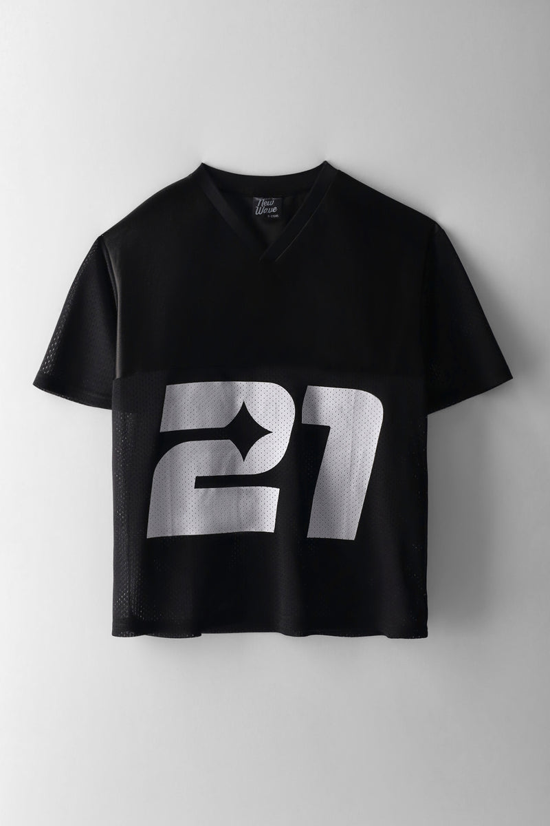 Girls Black Star Chaser Baseketball Shirt - Black