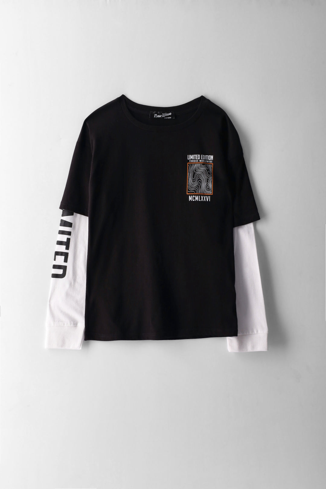 Boys Twofer Limited Print T-Shirt - Black/White