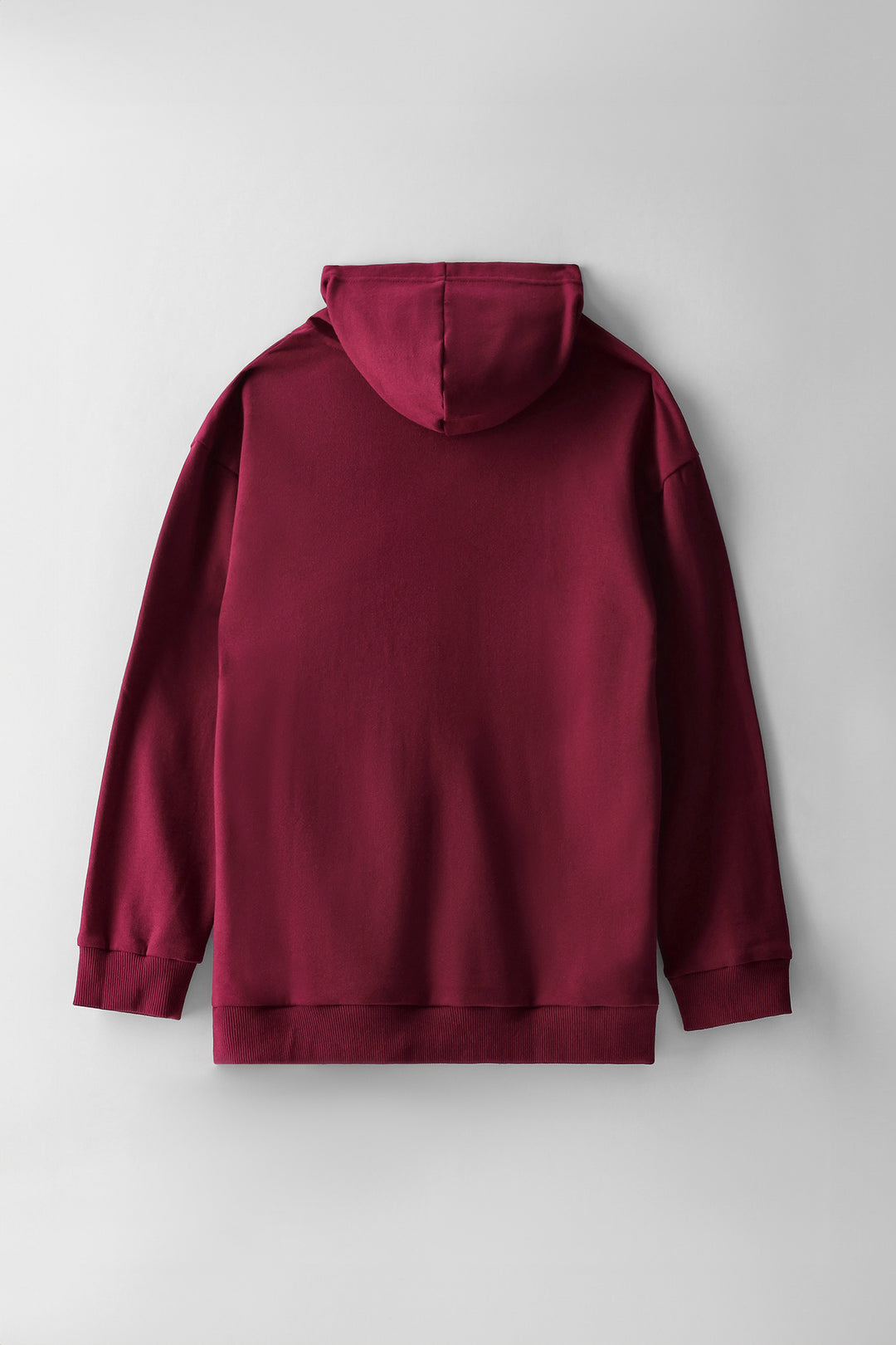 Boys Brooklyn Hd Print Fleece Hoody - Burgundy
