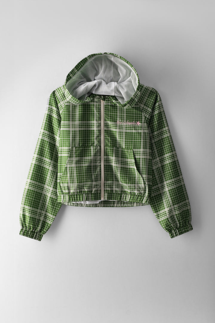 Girls Check Taslon Jacket - Multi